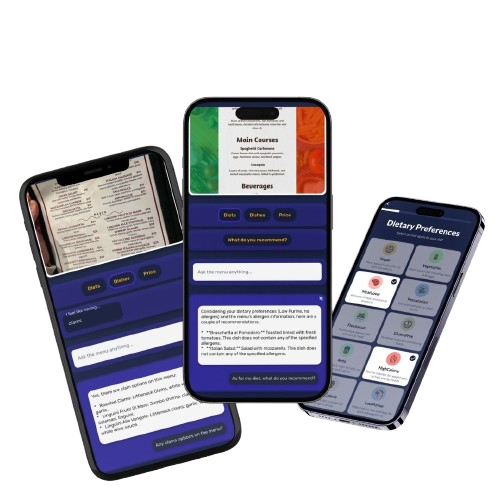 Menu Buddy App Interface on Smartphone